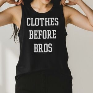 FIFTH SUN · CLOTHES BEFORE BROS BLACK SLEEVELESS TANK - SMALL